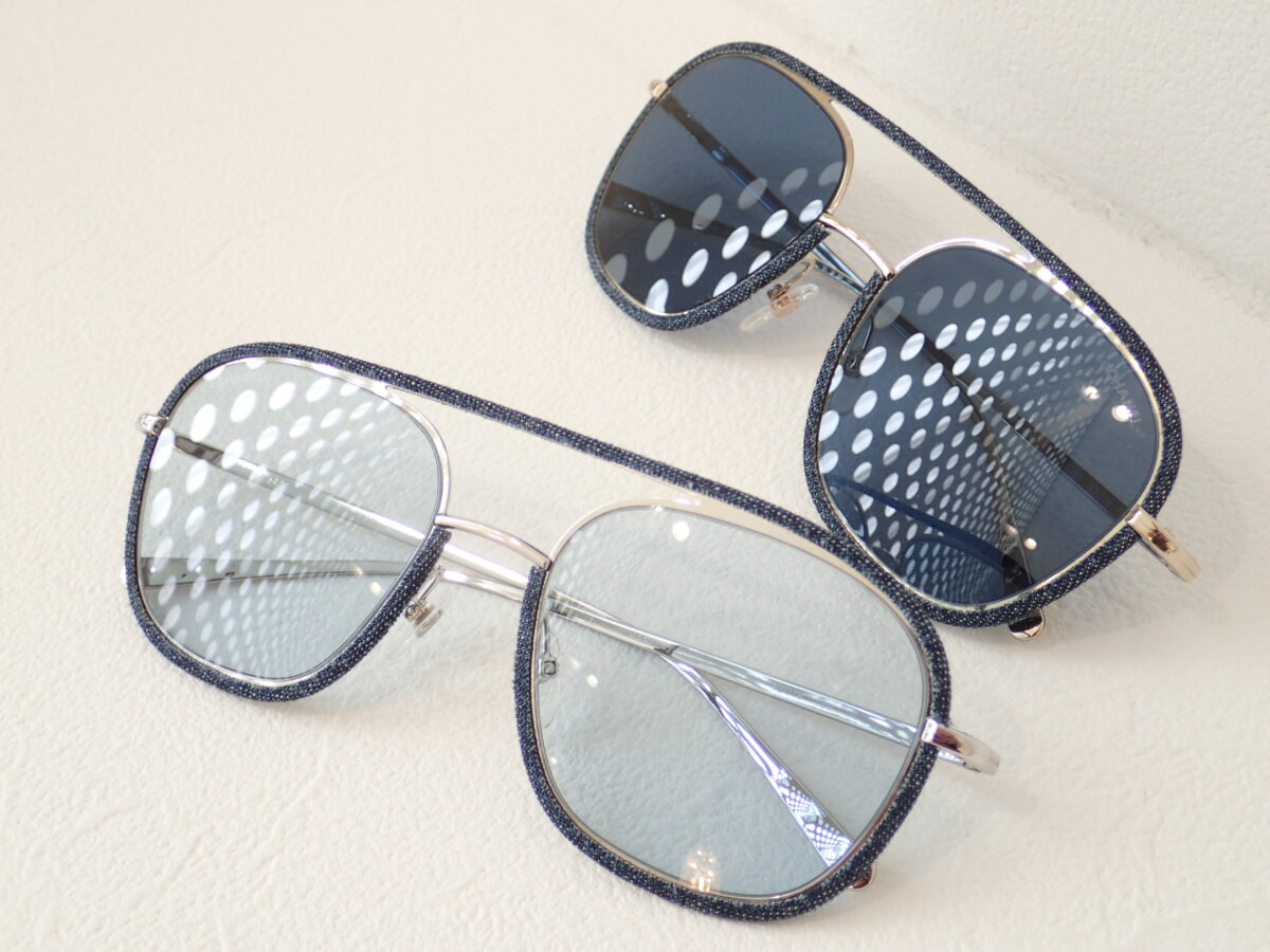 CHANELシャネル デニム オーバーサイズラウンドサングラス 希少