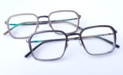 スクウェアシェイプのコンビネーションシートメタルフレーム｜MYKITA(マイキータ) LAURI