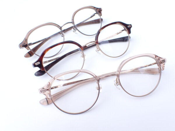 ブラウンラウンドフレーム眼鏡 42393-145 アウトレット価格]クラシカルな印象のラウンドフレーム/CLASSIC