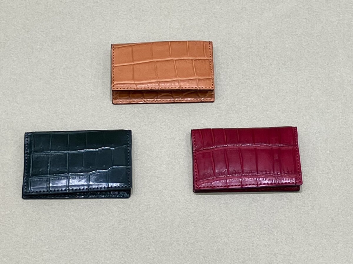画像 クロコダイル・シンプルモデル|コーネリアンタウラス・fold card S / co10ssfa090 / crocodile leather-cornelian taurus by daisuke iwanaga