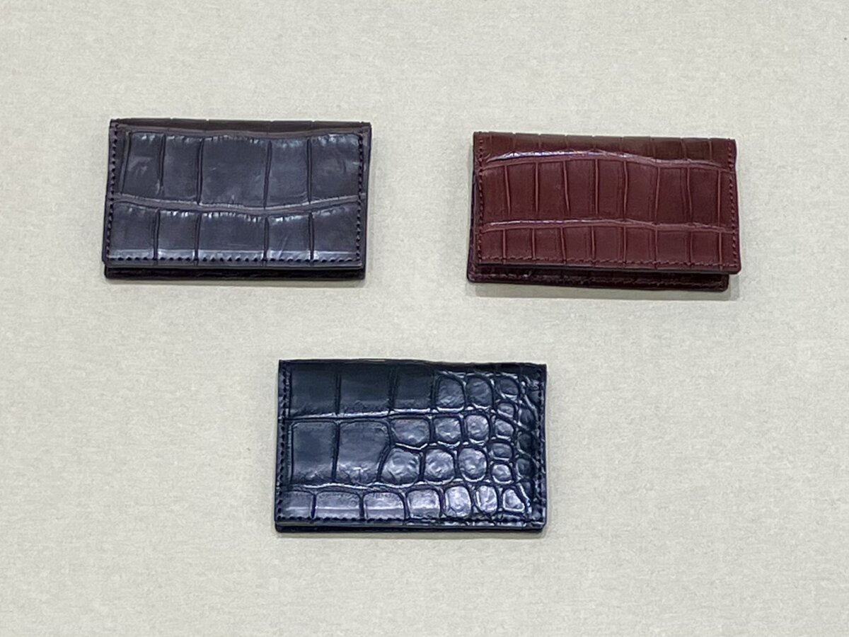 画像 クロコダイル・シンプルモデル|コーネリアンタウラス・fold card S / co10ssfa090 / crocodile leather-cornelian taurus by daisuke iwanaga