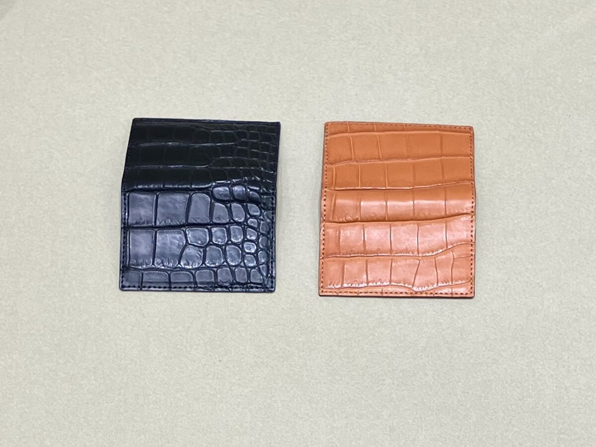 画像 クロコダイル・シンプルモデル|コーネリアンタウラス・fold card S / co10ssfa090 / crocodile leather-cornelian taurus by daisuke iwanaga