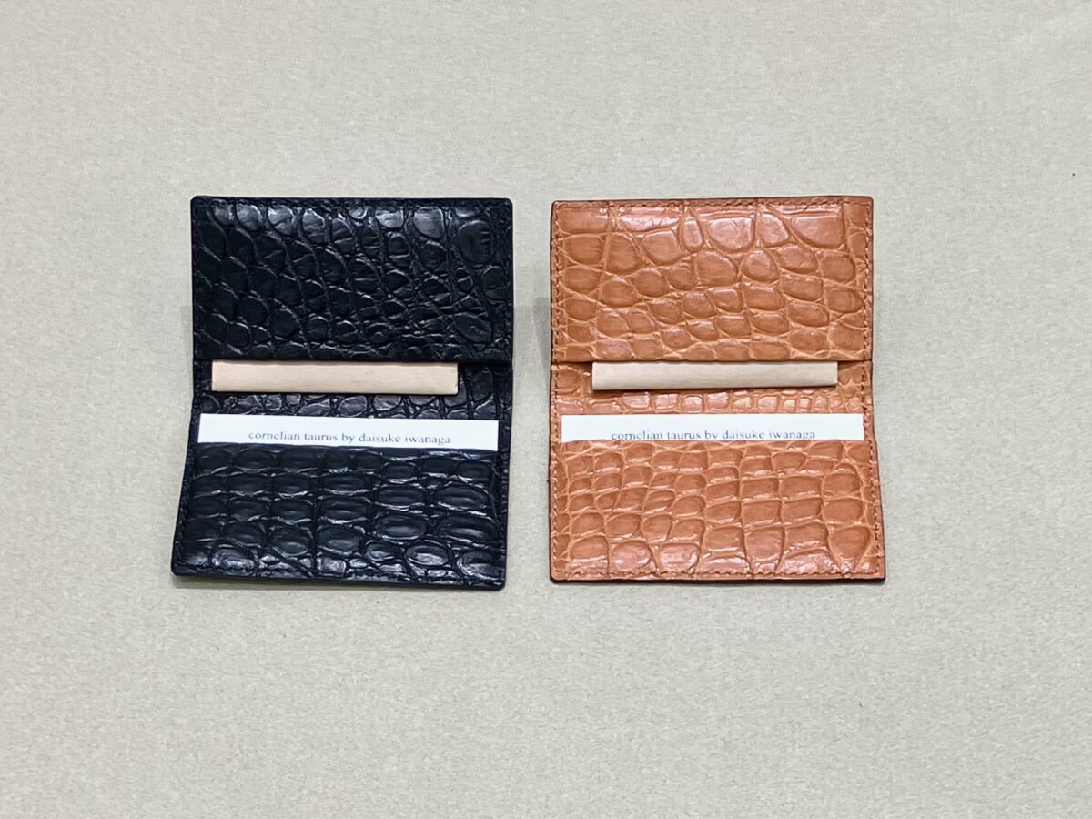 画像 クロコダイル・シンプルモデル|コーネリアンタウラス・fold card S / co10ssfa090 / crocodile leather-cornelian taurus by daisuke iwanaga