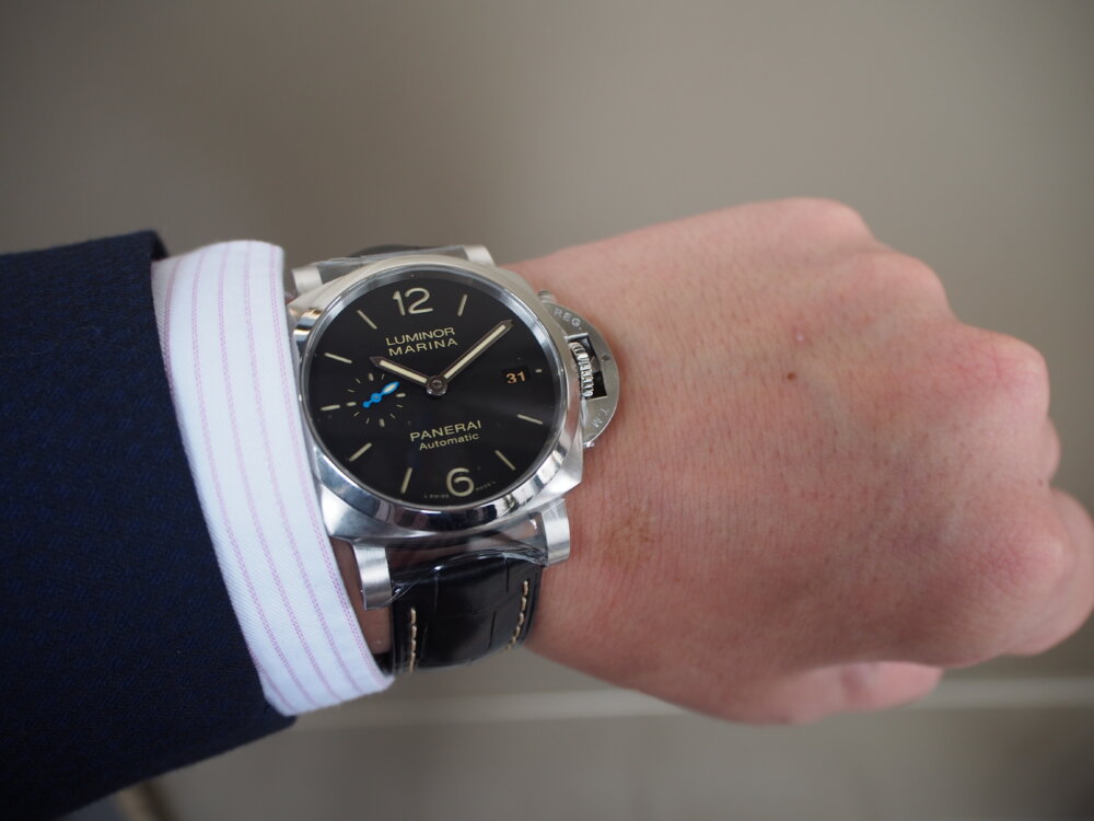 パネライ ルミノール マリーナ パネライ ルミノールマリーナ40MM 青 サテンブレス - 腕時計専門