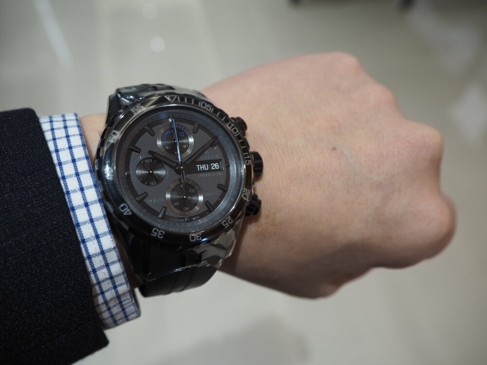 ヤドカリさん専用のです　 クロノグラフ ブラック腕時計 日本限定150本！！ブラックが粋でカッコイイ！！EDOX グランド