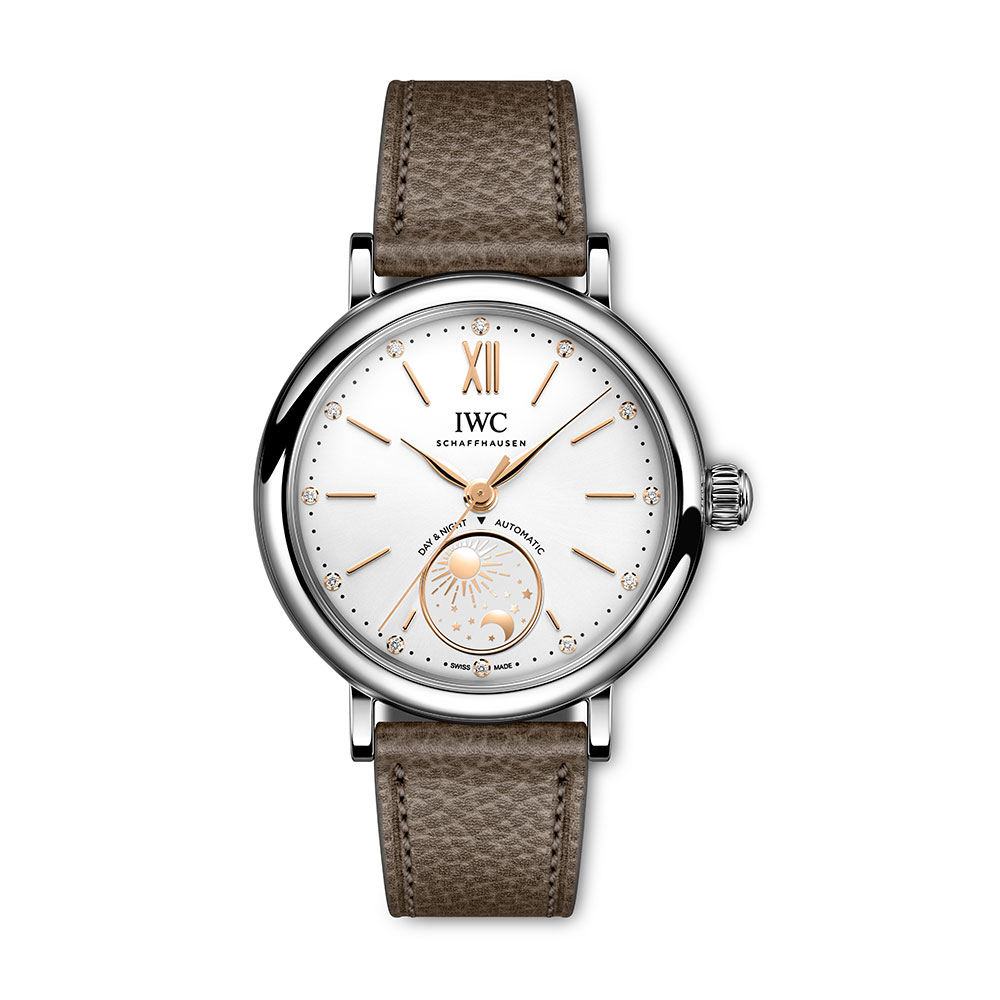 【 IWC 】太陽と月との永遠のダンスを腕に乗せて…気品ある「ポートフィノ・オートマティック デイ&ナイト 34」-IWC -ow10355