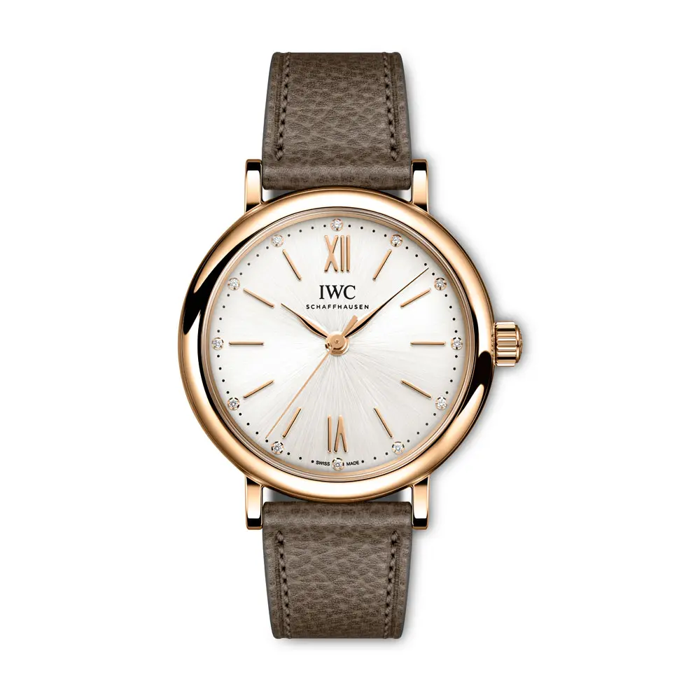 【 IWC 】入荷案内！暖かみのあるレッドゴールドとトープカラーが女性心をくすぐる「ポートフィノ オートマティック34」-IWC -w10279_jpg