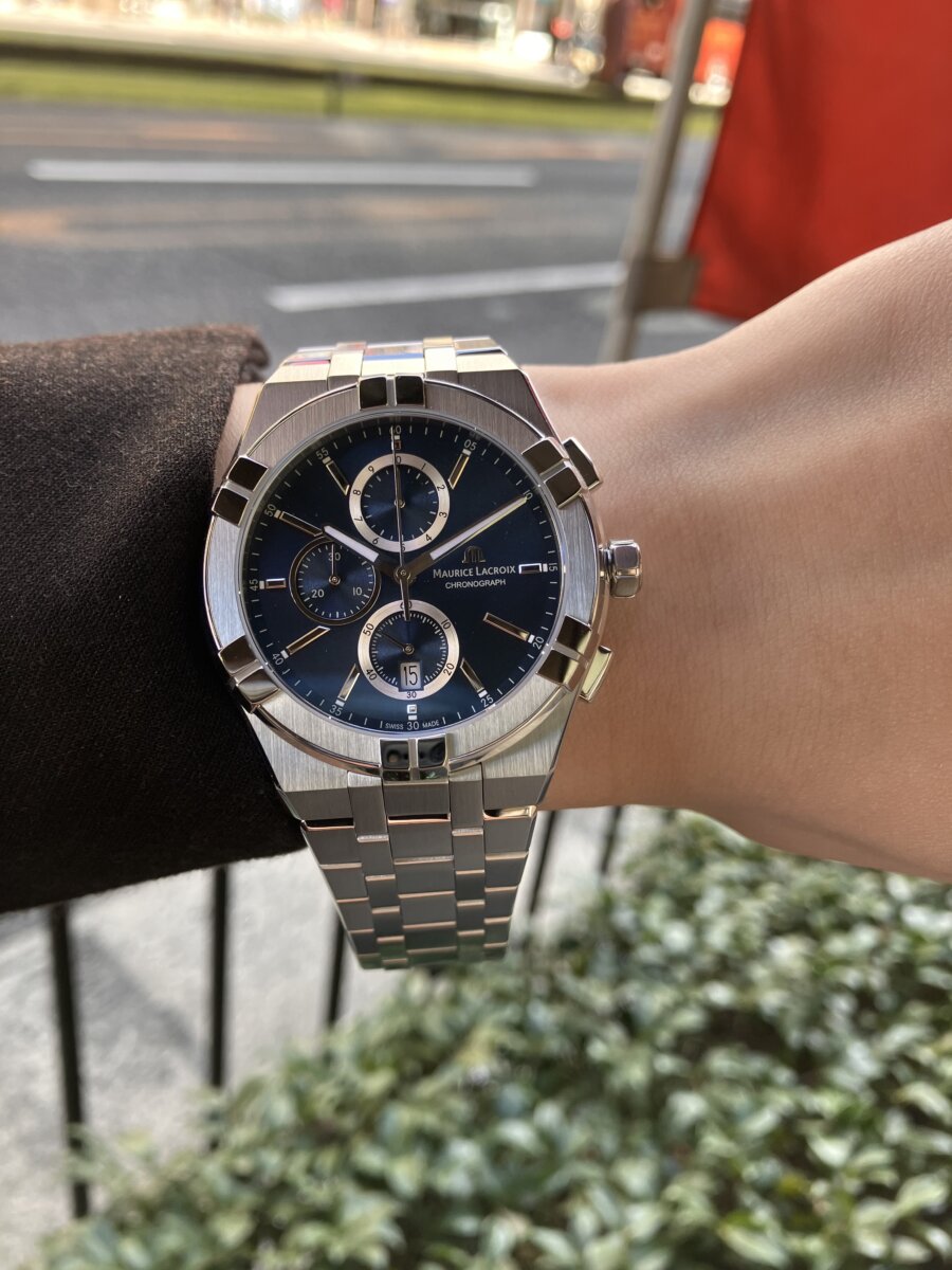 【モーリスラクロア】装着感抜群‼カッコいいだけの時計じゃない「アイコン クォーツ クロノグラフ」-MAURICE LACROIX -IMG_5729