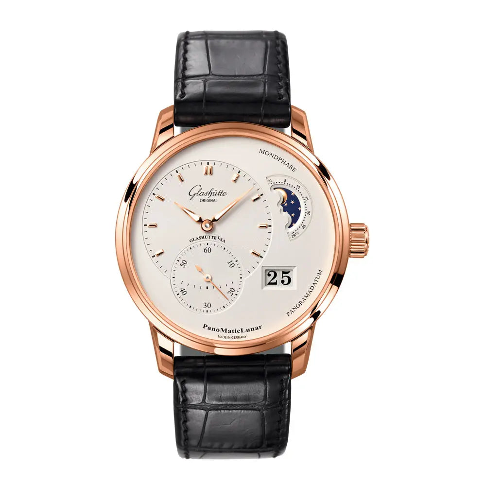 【グラスヒュッテ・オリジナル】実物でこそ伝わる金無垢の魅力。「パノマティックルナ」-Glashütte Original -w11247_jpg1