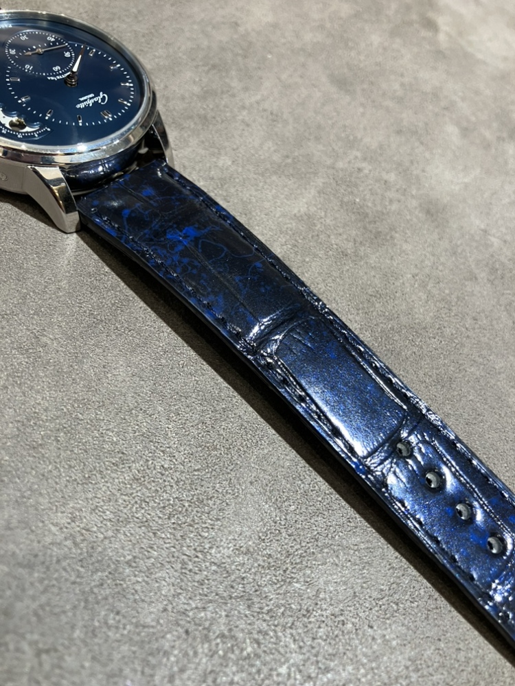 「グラスヒュッテ・オリジナル」 × 「ジャン・ルソー」 オーダーベルトならではの特別な仕上がり-その他ブランド用 ジャン・ルソー オーダーストラップ 京都店のお客様 -IMG_0305