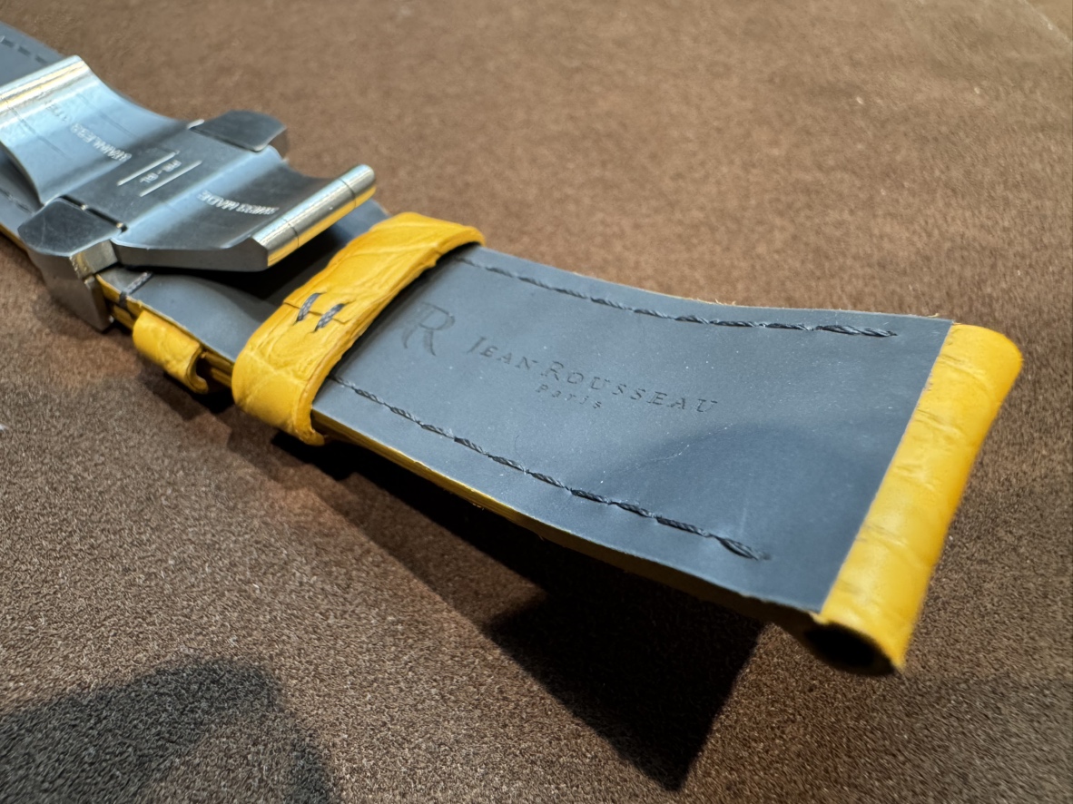 画像 「パネライ」×「ネイビーシールズ」×「ジャン・ルソー」 特別なモデルにオーダーストラップの組み合わせで世界に1つだけの時計に-パネライ用 ジャン・ルソー オーダーストラップ 京都店のお客様 -IMG_4330