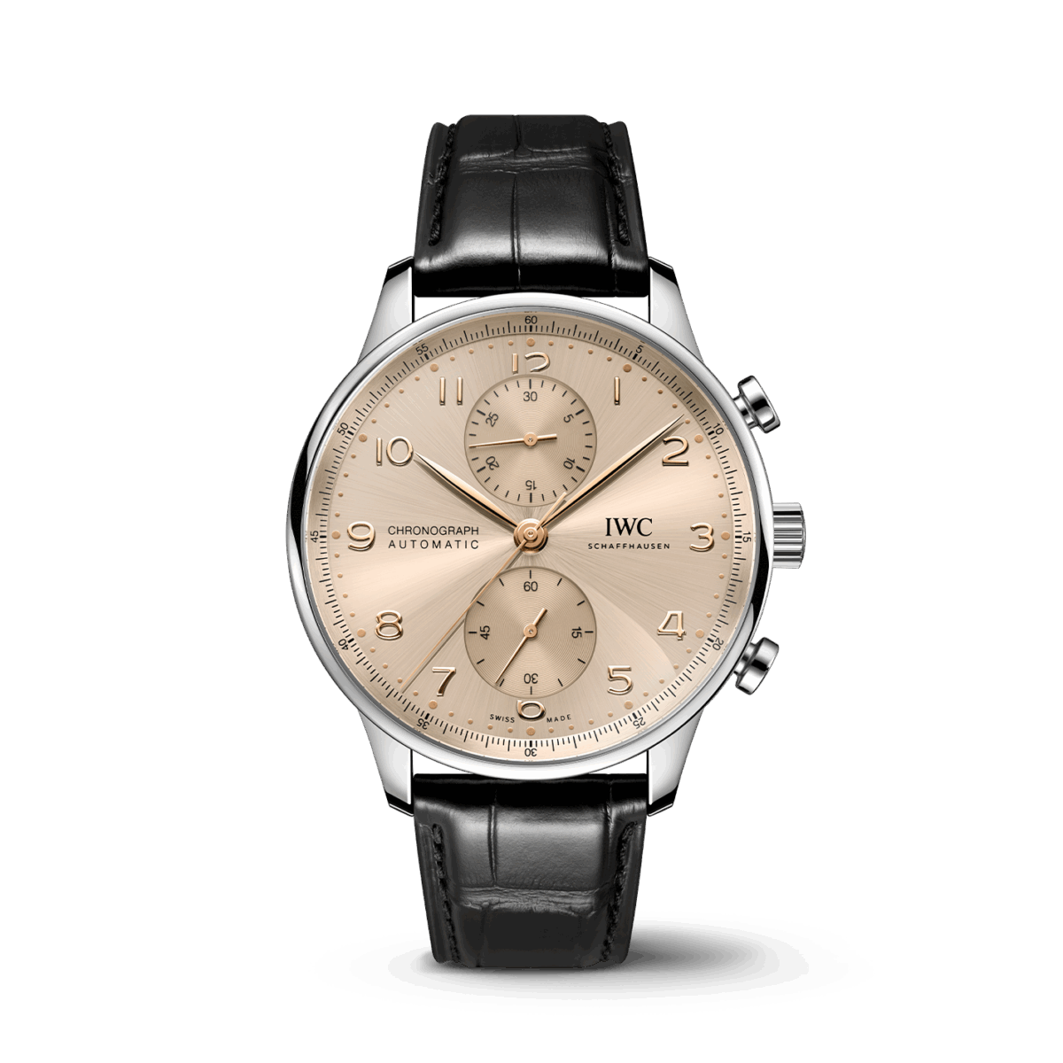【IWC】2024年に発表されたものの店頭に並ばず２年...ようやく入荷「ポルトギーゼ・クロノグラフ」“デューン”　※動画あり-Glashütte Original -IW371624_1_transp