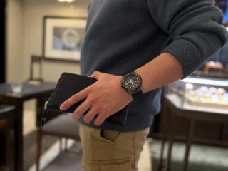 美品】ジャン・ルソー ノンレザー ブラック ラバーストラップ ジャン