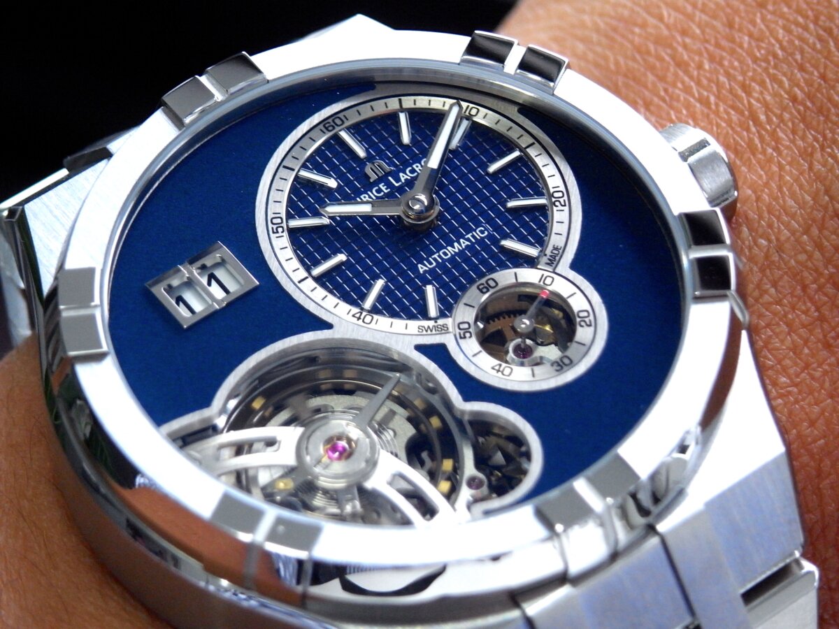 稼働 モーリスラクロア 腕時計 ローマインデックス デイト レア 463 モーリス・ラクロア アイコンタイド 40mm ラバーベルト AI2008