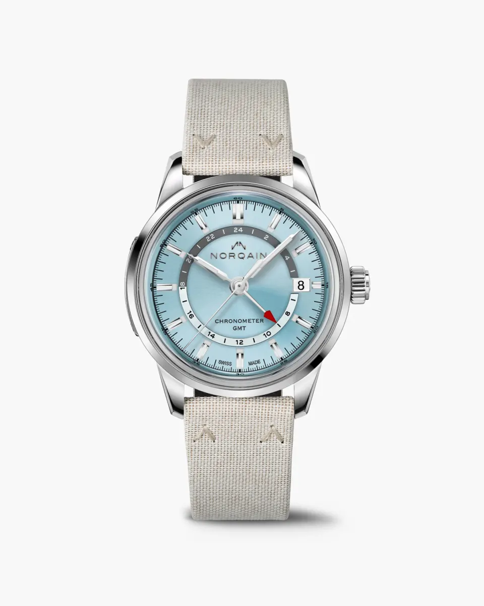 冷静と情熱を纏う究極のタイムピース：ノルケイン フリーダム 60 GMT アイスブルー入荷！ - NORQAIN 