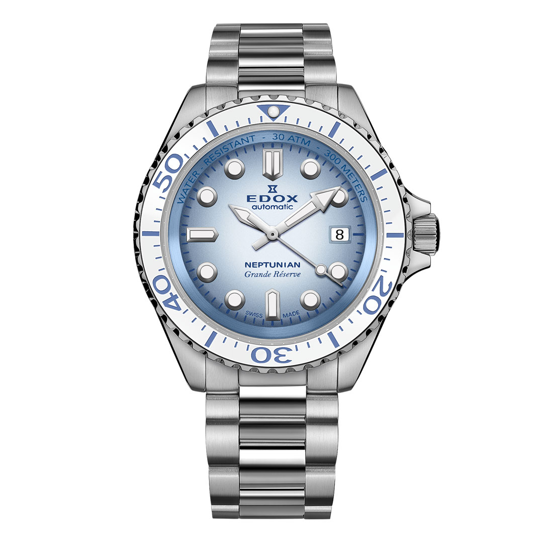 半袖の季節に映える時計 【EDOX ネプチュニアン グランデ リザーブ デイト オートマティック】 - EDOX