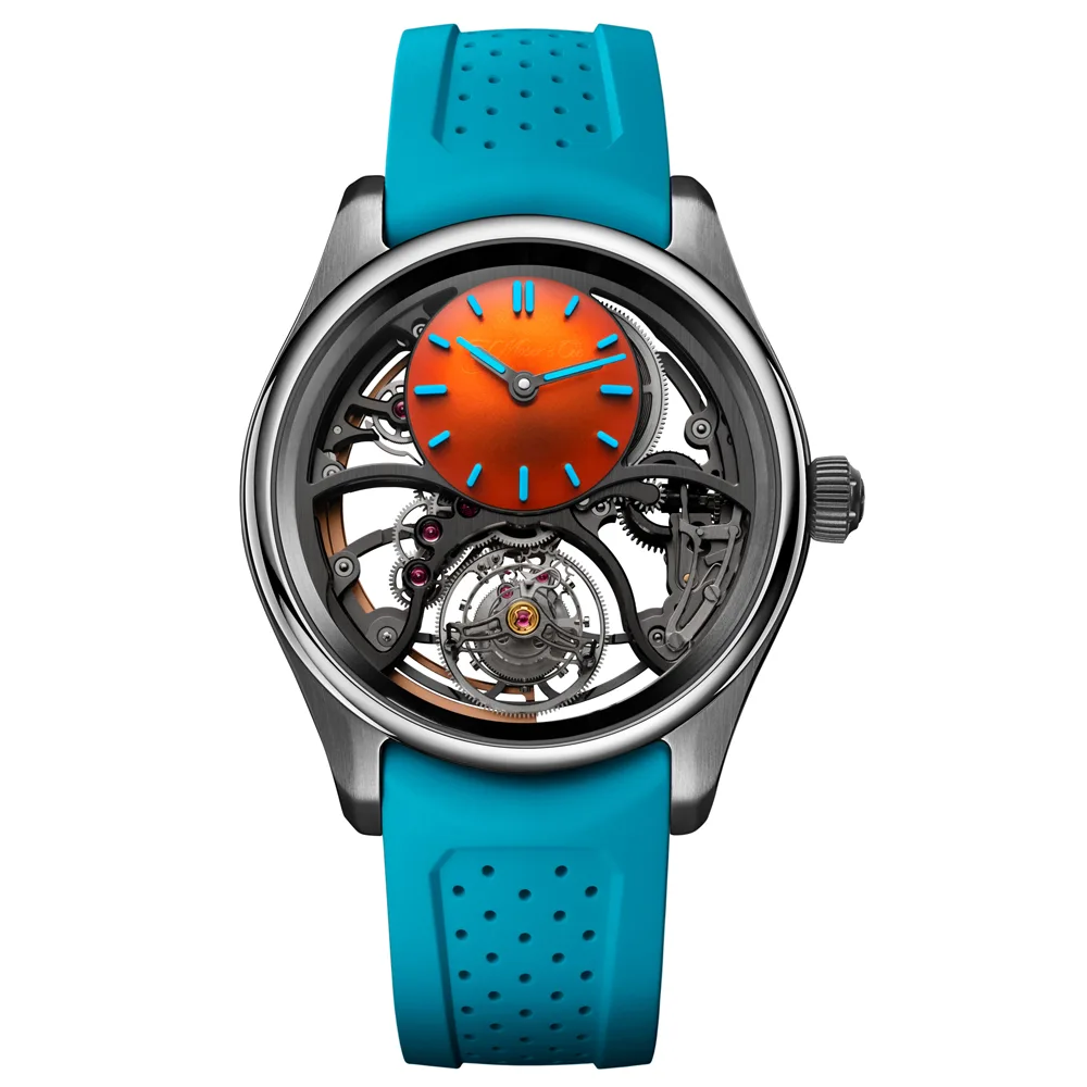 【H.モーザー】店頭初入荷の商品3点ご紹介させていただきます!「パイオニア・センターセコンド スパイスドアクア」「パイオニア シリンドリカル トゥールビヨン スケルトン スパイスドアクア」「エンデバー・センターセコンド コンセプト パープルエナメル」 - H.Moser&Cie.