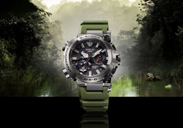 カエル　クロスオーバー　アロマティック G-SHOCK MR-G】世界最大のカエル ゴライアスガエルをモチーフにした