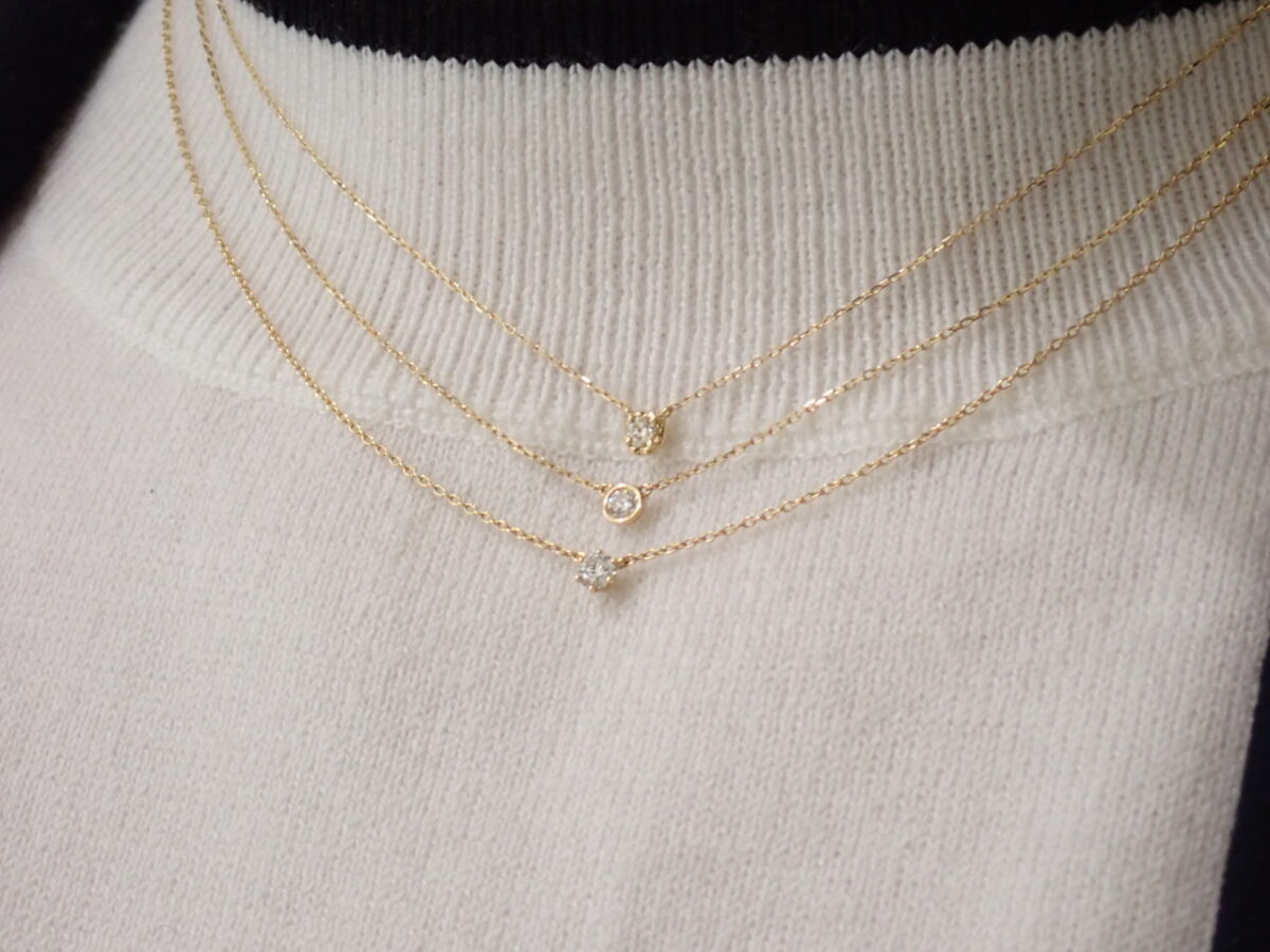 プレゼントといえば？アーカーの一粒ダイヤネックレス - AHKAH 